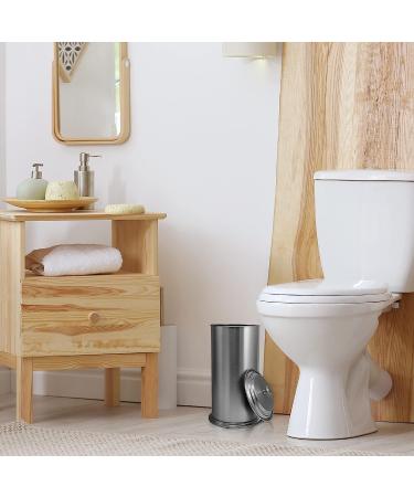 LDR Industries Ashton Free Standing Toilet Paper Holder Canister - Brushed Nickel - Buy Online on GoSupps.com