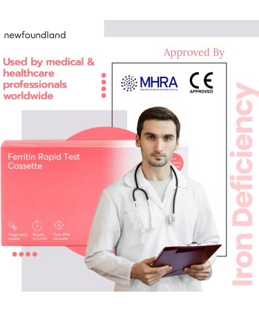 Newfoundland Iron Levels Test Kit - 99% Accurate Home Test for Anaemia Detection & Iron Deficiency - Hemoglobin & Red Blood Cell Testing - CE & MHRA Certified - Buy Online on GoSupps.com