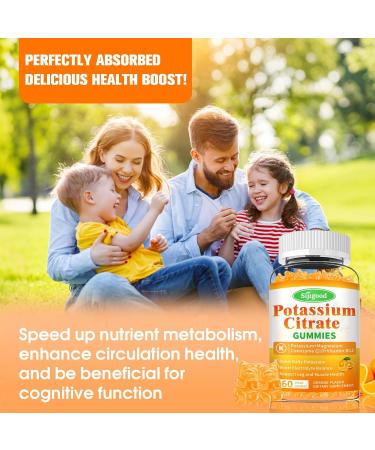 2 Pack Potassium Citrate Gummies High Potency Potassium Supplement for Muscle Health Leg Cramp Relief Electrolyte Balance Vegan Non-GMO Gluten-Free Orange Flavor 120 Count Orange 60 Count (Pack of 2) - Buy Online on GoSupps.com