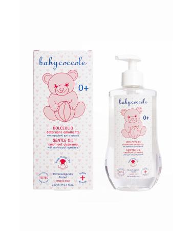 BABY COCCOLE Cleansing oil for children's and infants' body and face with almond oil vitamin F and natural ingredients. Dermatologically tested for sensitive skin. 250 ml
