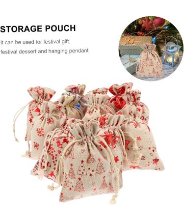 FOMIYES 48 Pcs Countdown Candy Bag Christmas Advent Calendar Bags Christmas Countdown Calendar Tag Wood - Buy Online on GoSupps.com