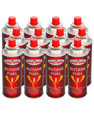 12 Butane Fuel GasOne Canisters for Portable Camping Stoves