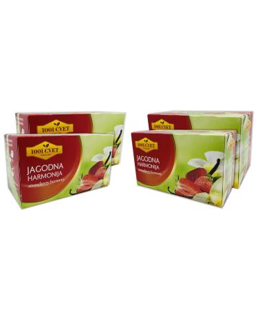 UPSY Alpine Fruit Tea Best herbal tea with the harmonious taste of strawberry 4 packs of 20 tea bags (80 tea bags) (strawberry herbal tea 80 tea bags)