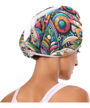 Super Absorbent Floral Hair Towel Set - Quick Drying Turbans for Women & Girls | 2 Pack - Buy Online on GoSupps.com