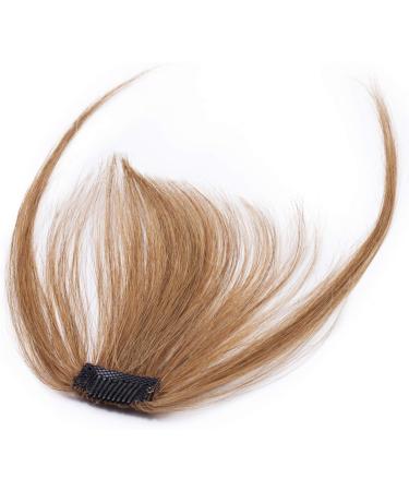 Clip in Fringe Human Hair 100% Real Remy Light Bangs (#6 Light Brown) - Buy Online on GoSupps.com