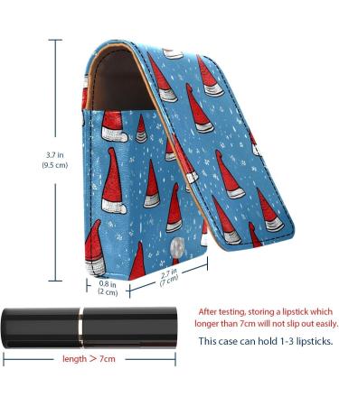 Travel Lipstick Organizer Case | Portable Makeup Bag with Mirror | Cartoon Christmas Design - Shop Now - Buy Online on GoSupps.com