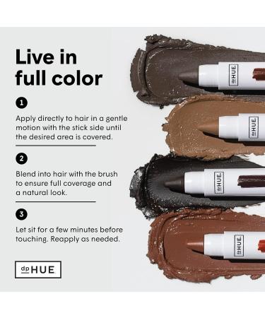 dpHUE Root Touch-Up Stick - Dark Brown Temporary Hair Color | Instant Gray Coverage & Blend Brush | Easy Longwear Sweat-Resistant Formula - Shop Now - Buy Online on GoSupps.com