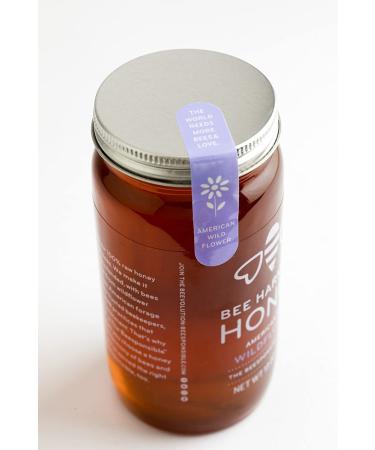 Bee Harmony Raw Wildflower Honey - 12 OZ Pure American Honey | Natural Sweetener - Buy Online on GoSupps.com