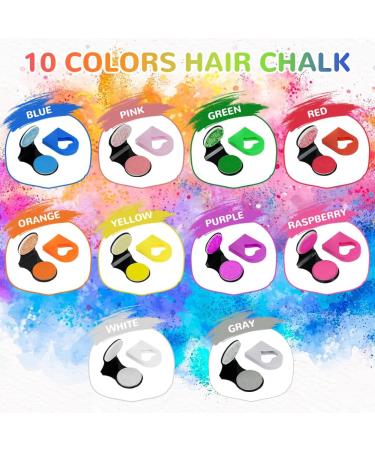 Lot de 10 Craie Cheveux Color es Craie pour Cheveux Set pour Filles et Enfants Couleur De cheveux Lavable Teinture Temporaire pour cheveux Cadeaux de No l D'anniversaire pour Enfants 10 couleurs - Buy Online on GoSupps.com