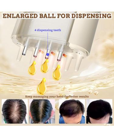 2-in-1 Scalp Massage Brush & Hair Oil Applicator for Hair Growth - Electric Scalp Massager Treatment (White) - Buy Online on GoSupps.com