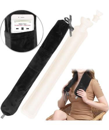 Infactory Neck Warmer 2-Set | 2L Hot Water Bottle with Removable Fleece Cover | Long Neck Heating Solution 72 cm - Buy Online on GoSupps.com