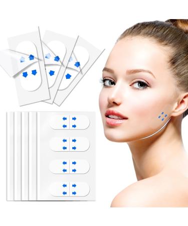 Face Lift Tape, 40PCS Instant Face Lift Tape Invisible, Face Tape Lifting Invisible Sticker for Instant Face Lift, Hide Double Chin, Lifting Saggy Skin, Waterproof & High Elasticity 1