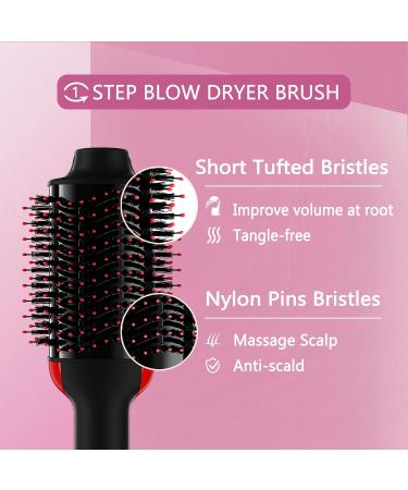 Dual Voltage Hair Dryer Brush - Travel-friendly Hot Air Brush & Styler with European Plug Anti-frizz Technology 110V-240V Volumizer - Buy Online on GoSupps.com