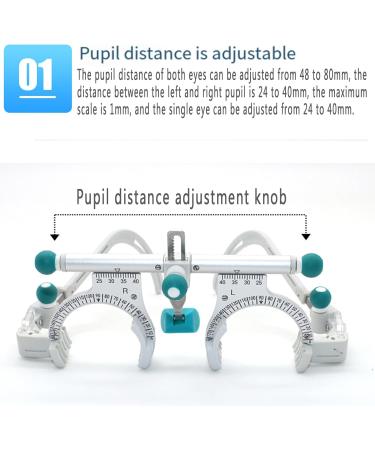 Optical Lens Optical Optometry 48-80mm Fully Adjustable Trial Frame Lightweight Eye Optometry Lens Frame inserted into The 4 frames for Glasses Shops Vision Health Centers - Buy Online on GoSupps.com