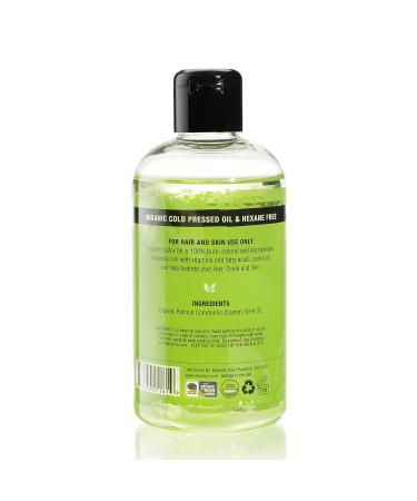 MoeHair Castor Oil (8 fl oz) - 100% Pure Organic Cold Pressed, Hexane Free - for Eyelashes, Eyebrows, Hair & Skin - Made in USA - Buy Online on GoSupps.com