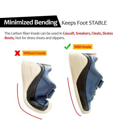 Kids Carbon Fiber Insoles for Tip Toe Walking | Rigid Shoe Inserts for Healthy Habits | Plantar Fasciitis Relief | Size 12 Little Kid (182mm - Buy Online on GoSupps.com