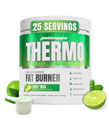 PROSUPPS Thermogenic Fat Burner Powder Spicy Rita - Weight Loss & Metabolism Booster Pre Workout Supplement for Women & Men - Supports Appetite Control & Boosts Energy - Gluten-Free - 25 Servings