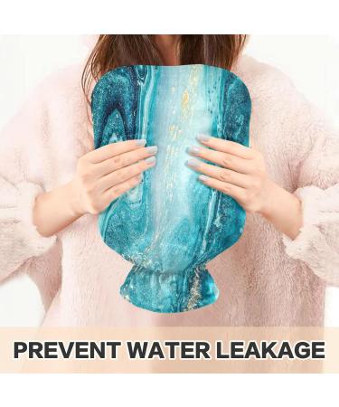 Abstract Ocean Blue Marble Heat Bottle | 1L Pain Relief Water Heating Pillow & Hot Water Bed Warmer for Menstrual Cramps - Buy Online on GoSupps.com