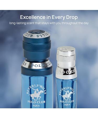 Beverly Hills Polo Club BHPC Men's Eau De Toilette Bonus Pack featuring 1.7 oz EDT + Bonus 0.5 oz EDT (Aqua) - Buy Online on GoSupps.com