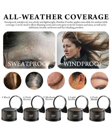 Instant Hair Root Cover Up | Waterproof Hairline Powder for Hair Loss | 48 Hour Stain-Proof Formula (Black) - International Shipping Available - Buy Online on GoSupps.com