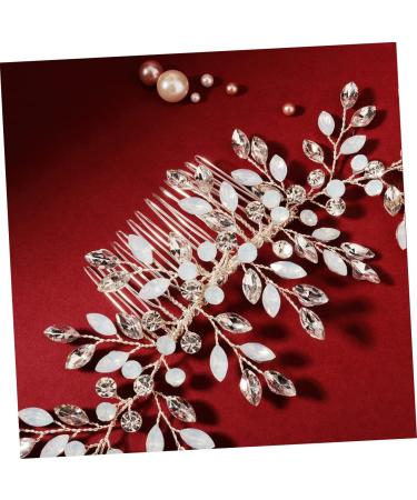 MAGICLULU Hair Comb for Bride Bridal Hairpin Comb Wedding Hair Clip Wedding Hair Comb Crystal Hair Comb Leaf Crystal Hair Jewelry Leaf Hair Comb Crystal Clip Comb Accessories Wedding Dress - Buy Online on GoSupps.com