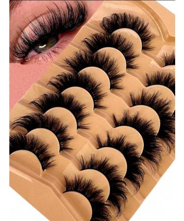 Midnight Lashes Cat Eye False Eyelashes - 7 Pairs Fluffy Volume Cruelty-Free & Reusable Includes Lash Glue - Perfect for Women - Buy Online on GoSupps.com