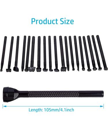 YUENTOEN 20Pcs Leather Stamping Tools Sets - Premium Saddle Stamp Punch Set for DIY Leather Craft - Buy Online on GoSupps.com