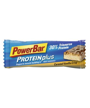 POWERBAR Protein Plus 30% Vanilla Caramel Crisp Lock Pack of 3 (3 x 55g)