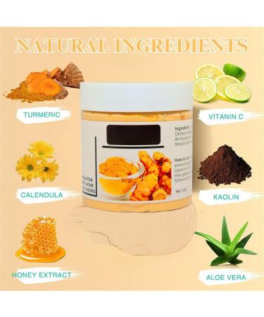 Turmeric Vitamin C Clay Face Mask Turmeric Clay Mask Turmeric Face Mask for Dark Spots Mud Mask Deep Cleansing Face Mask Skin Care Improve Blackheads Acne Dark Spots and Even Out Skin Tone 120g - Buy Online on GoSupps.com