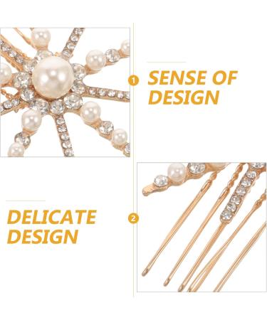 minkissy Pearl Hair Side Comb Rhinestone Hair Comb Pearl Hairpin Women Hair Decoration Rhinestone Hair Accessory for Wedding Bride - Buy Online on GoSupps.com