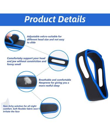 3PCS Anti-Snoring Chin Straps for Men and Women - Adjustable Comfortable Snore Reduction Devices for Better Sleep - Buy Online on GoSupps.com