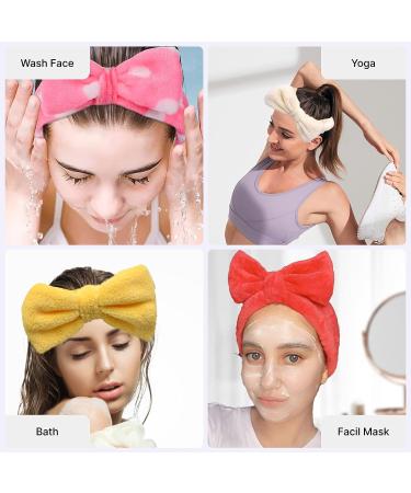Merkaunis 42 Pcs Cute Bow Hair Band Set - Adjustable Fluffy Headbands for Skincare, Shower, Yoga - Perfect Women and Girls Gift - Buy Online on GoSupps.com