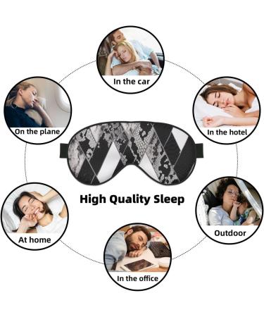 Buy Soft Black & White Snake Skin Eye Mask | Adjustable Breathable Light Blocking | Perfect for Sleep & Relaxation - International Shipping Available - Buy Online on GoSupps.com