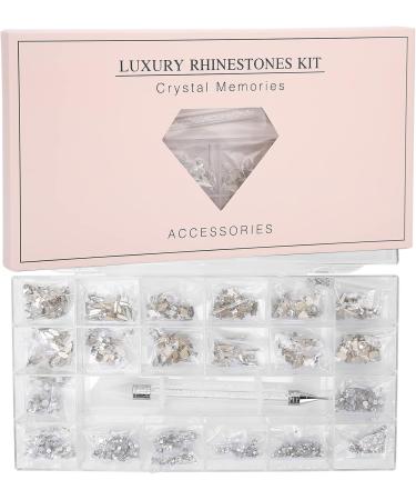 DIY Nail Art Rhinestones 13 Styles Shiny Glass Jewels Diamonds for Nail Decoration Make-up Phone Decor Nail DIY Glass Decoration with Rhinestone Picker - Buy Online on GoSupps.com
