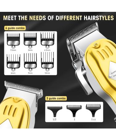 Zesuti Hair Clippers Set & Electric Shavers for Men Cordless Beard Trimmer Hair Trimmer Men's Beard Grooming Kit Professional Electric Razor Barber Hair Cutting Kit Gold - Buy Online on GoSupps.com