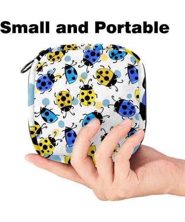 Buy Muooum Menstrual Artery Bag - Stylish Zipper Tampon Collector for Women & Girls (Blue Yellow Ladybug) - Buy Online on GoSupps.com