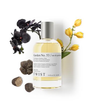 Twist - Garden No. 53 - Eau De Parfum Inspired by T. Ford's Black Orchid Long-Lasting Perfume For Women Paraben Free Vegan Clean Ingredients Fragrance - Spray 100 ml | 3.4 fl. oz. Garden No. 53 - Inspired by T. Ford Black Orchid 3.4 Fl Oz (Pack of 1)