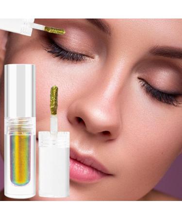 Iridescent Eyeshadow | Sparkling Holographic Eye Shadow | Long Lasting Duochrome Shimmer Liquid Eyeshadow for Women Quick-Drying Eye Makeup Shakven 04 - Buy Online on GoSupps.com