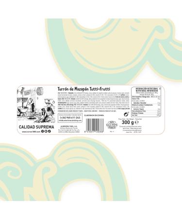 1880 - Tutti-Frutti "Rilsan" Marzipan Turr n 300g Selected Almond Tablet Creamy Texture Supreme Quality Classic Nougat H - Buy Online on GoSupps.com