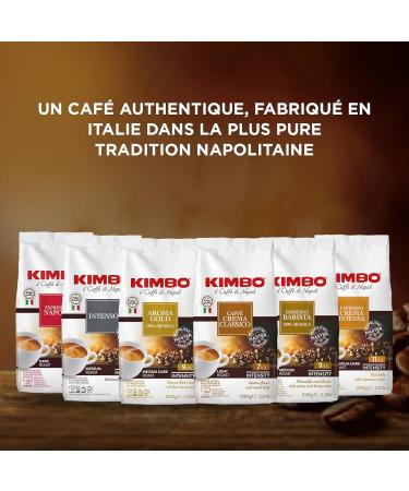 KIMBO - Caf Espresso Barista - Caf Grain 100% Arabica - Caf Italien Authentique - Intensit 9 / Medium Roast - Lot de 6 Paquets de 1 kg 1 kg (Lot de 6) - Buy Online on GoSupps.com