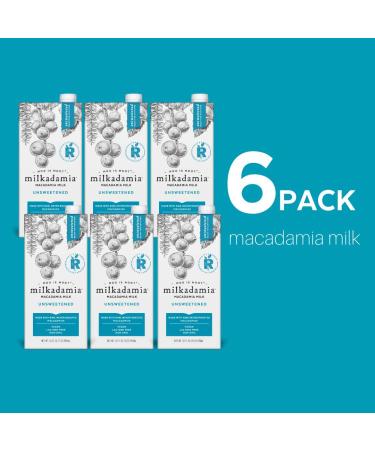 Milkadamia Macadamia Milk Unsweetened - 32 Fl Oz (Pack of 6) - Buy Online on GoSupps.com