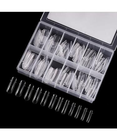 120 Pieces Artificial Fingernails Set - Dual-Ended Acrylic Brush & Nail Tip Clips for DIY Nail Art - Perfect for Women & Girls - Buy Online on GoSupps.com