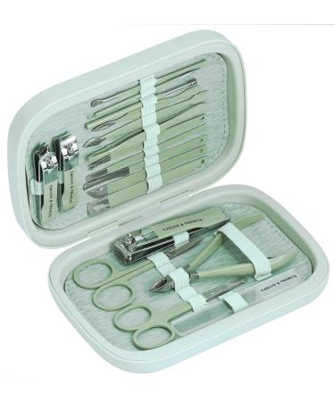 CAELYN & FRANCIS 18Pcs - Manicure Set - Nail Clippers - Manicure Set for Women - Nail Clippers Set for Men - Gift for Wife Girlfriend and Parents (Mint Green) - Buy Online on GoSupps.com