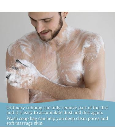 2 Pack Soap Bags - Large Soap Net for Shower & Body Care | Eco-Friendly Storage for Solid Shampoo & Bath Essentials - Buy Online on GoSupps.com