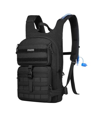 MOSISO Tactical Hydration Pack Backpack Lightweight Military Daypack Water Backpack Rucksack Bag with 3L Water Bladder Black