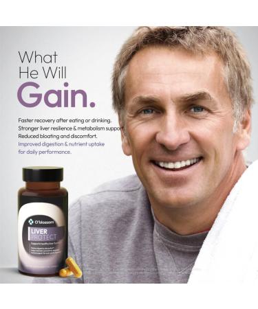 O'blossom Liver Protect Liver Cleanse Drops with Milk Thistle - Clinically Studied for Rapid Relief - Supports Post-Party Recovery & Heavy Meal Digestion - 60 Capsules - Buy Online on GoSupps.com