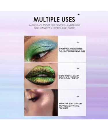 Liquid Eyeshadow Set - Gel Eyeshadow Set | Liquid Eyeshadow Multi-Dimensional Eye Looks Long-Lasting Holographic Multichrome Eyeshadows Makeup Set Fovolat - Buy Online on GoSupps.com