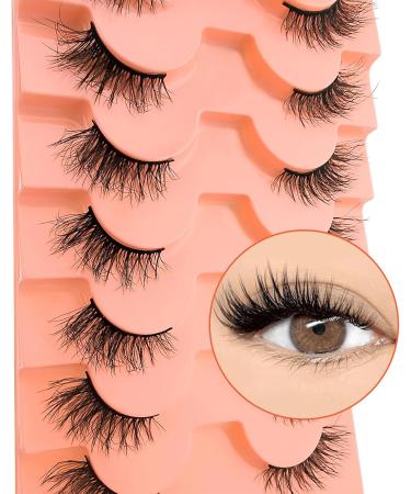7 Pairs Fluffy Half Eyelashes Cat Eye 15 mm Short Cat Eyes Artificial Eyelashes Natural Look 1/2 Corner False Eyelashes Set 3/4 Corner Eyelashes Reusable Lightweight Makeup Eyelashes (ZF05) 7p-HF-ZF05 - Buy Online on GoSupps.com