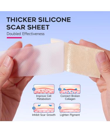 Thicker Silicone Scar Sheets - Medical Grade Scar Tape for Surgical Scars Keloids and Burns | Effective & Strong Adhesion (1.6 x 118 - Buy Online on GoSupps.com