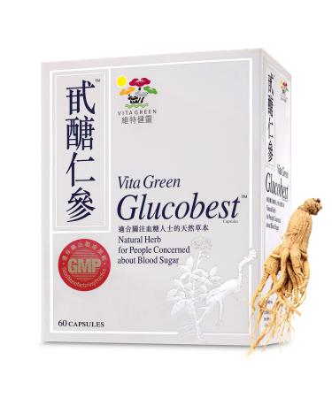 Vita Green Glucobest Blood Sugar Ginseng Formula Nutrition Supplement for Blood Sugar- 60 Capsules